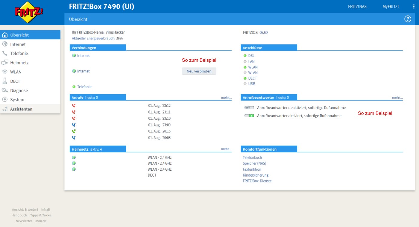 Fritzbox 7490 Startseite
