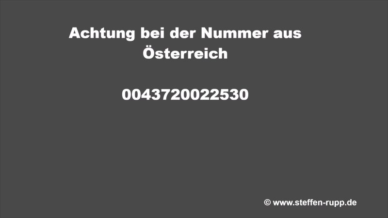 Telefonnummer 0043720022530
