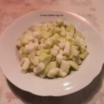 Kohlrabi in Würfel geschnitten