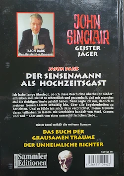 Jason Dark - John Sinclair - Der Sensenmann als Hochzeitsgast Rückseite