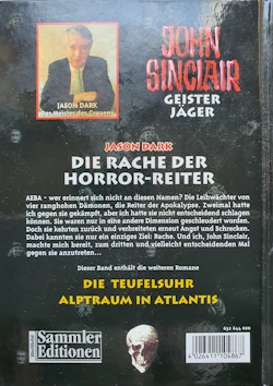 Jason Dark - John Sinclair - Die Rache der Horror-Reiter Rückseite Jason Dark - John Sinclair - Die Rache der Horror-Reiter Rückseite