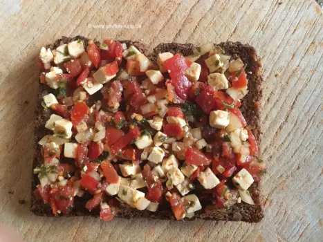 Bruschetta auf dem Brot