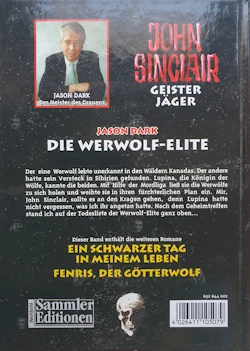 Jason Dark - John Sinclair - Die Werwolf-Elite - Rückseite